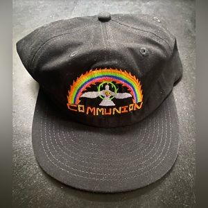 Communion tattoo shop hat. Fits a bit small. More like dad had fit